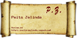Peits Zelinda névjegykártya